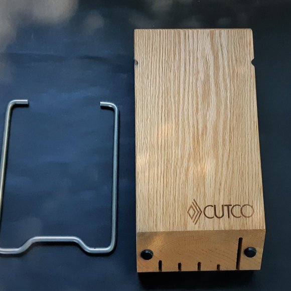 Cutco 5 Slot Space Saver Knife Wooden Block Organizer - Picture 3 of 10